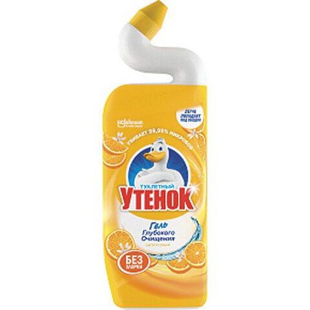 Средство для уборки туалета 500 мл, ТУАЛЕТНЫЙ УТЕНОК "Цитрусовый" 