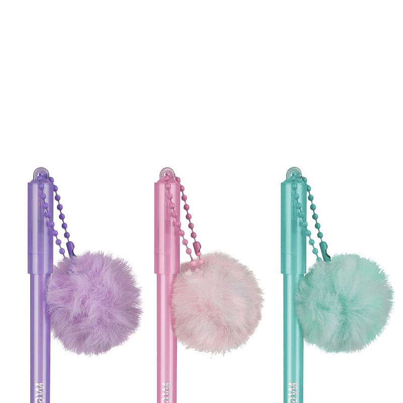 Ручка шариковая MESHU "Fluffy" синяя, 0,7мм, корпус ассорти 