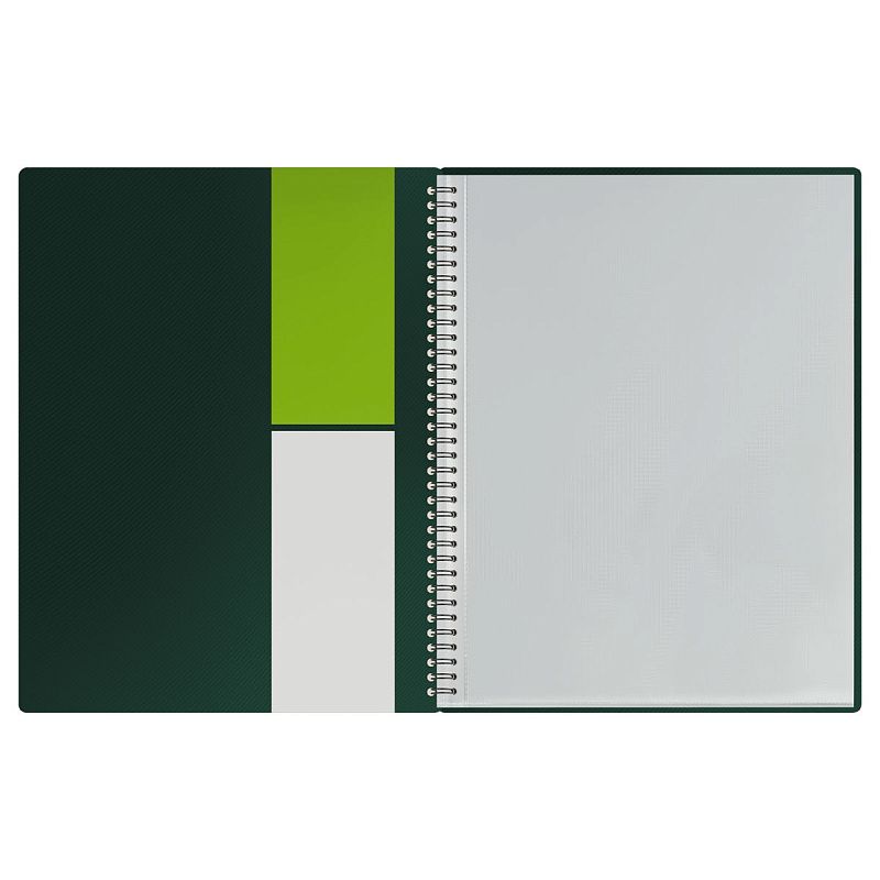 Папка с 30 вкладышами на гребне СТАММ "Диагональ" А4, 17мм, 700мкм, пластик, изумруд 