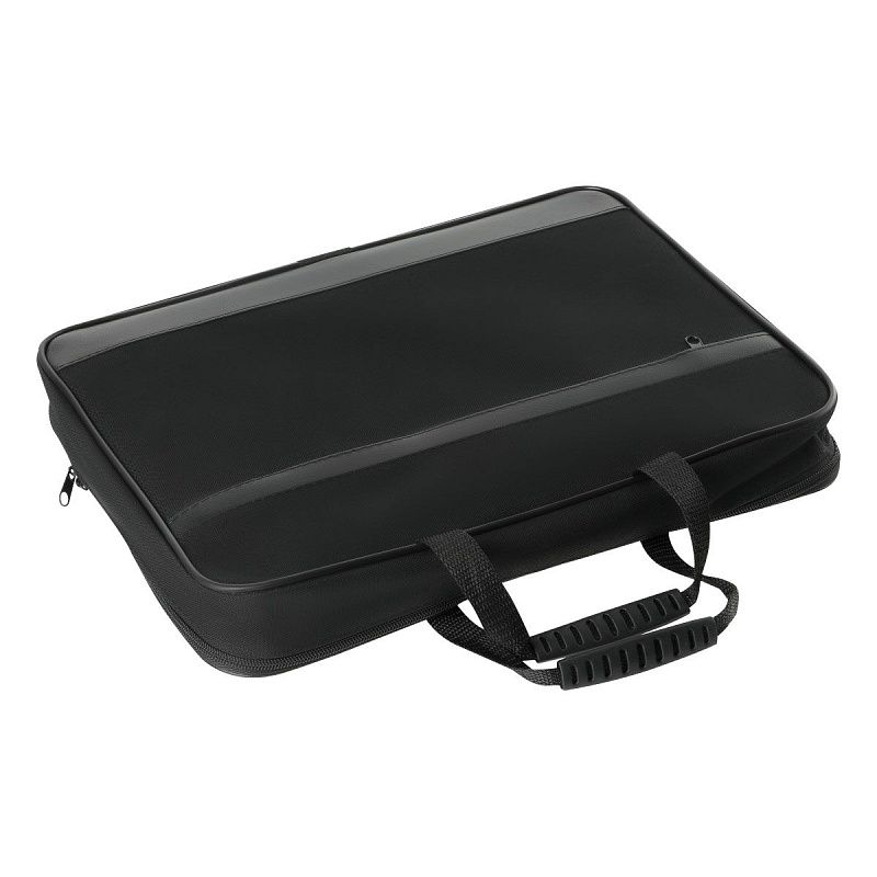 Сумка деловая OfficeSpace "Ancona" ткань, черный, 2 отделения, молния 