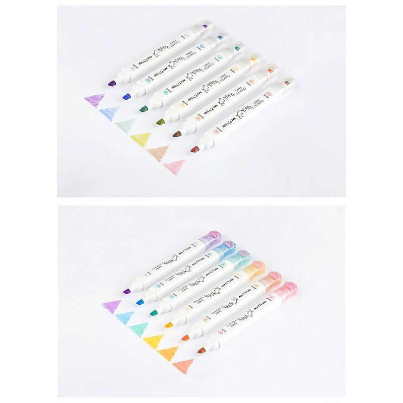 Набор текстовыделителей двусторонних MESHU "White kittens", 12цв., пастельные цвета, 1-4мм, ПВХ бокс с европодвесом 