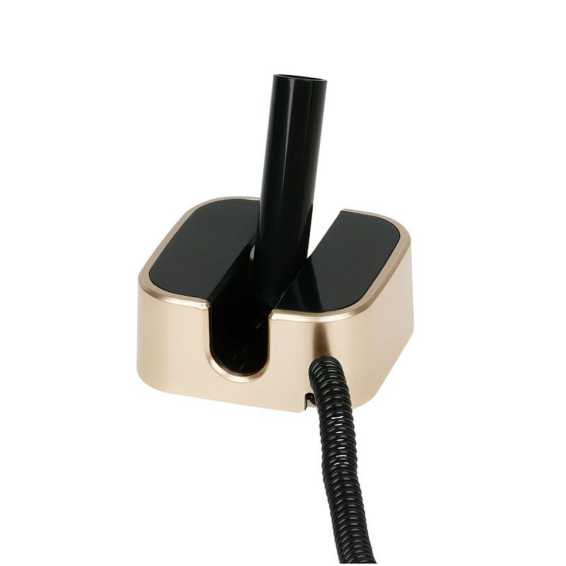 Ручка шариковая настольная OfficeSpace синяя, 0,7мм, черный корпус, золотистая подставка, европодвес 