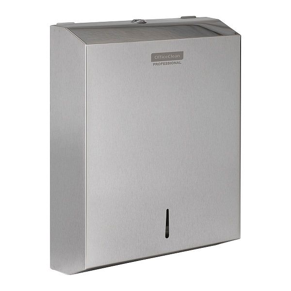 Диспенсер для полотенец листовых OfficeClean Professional (V-сл.), нержавеющая сталь