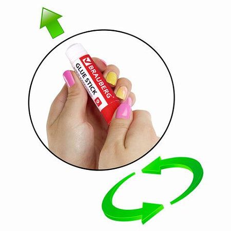 Клей-карандаш 9 г ВЫГОДНАЯ УПАКОВКА BRAUBERG, 3 штуки на блистере, 271305
