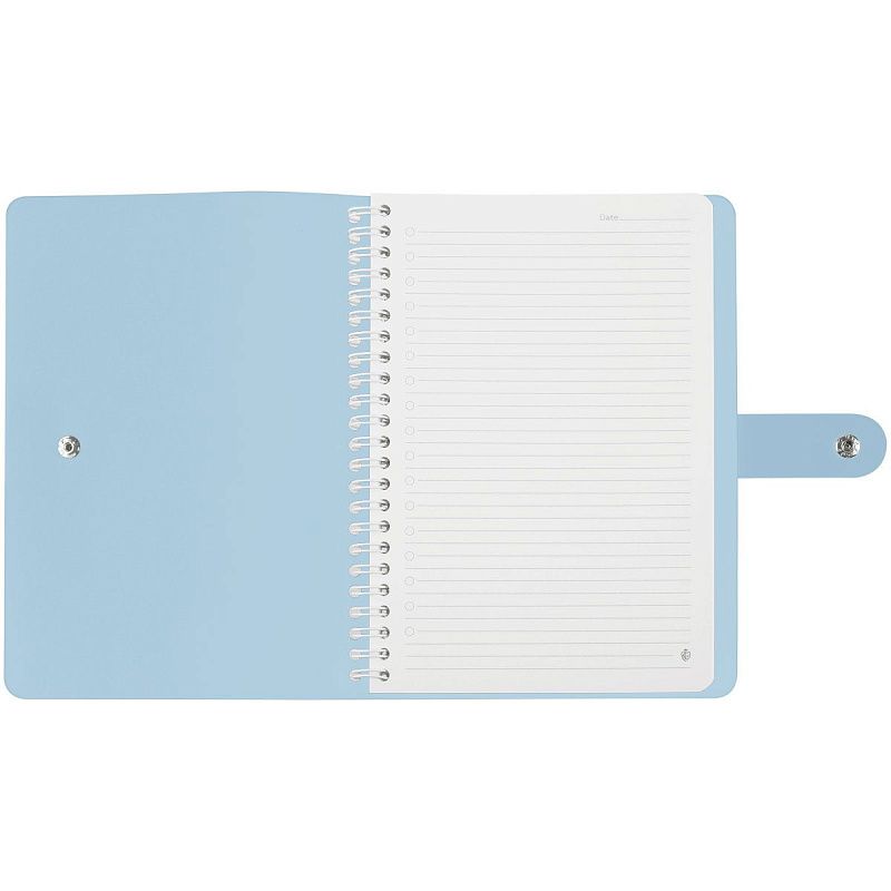 Записная книжка А5 96л. ЛАЙТ, кожзам, скрытый гребень, Greenwich Line "Pastel. Blue", блок в линию