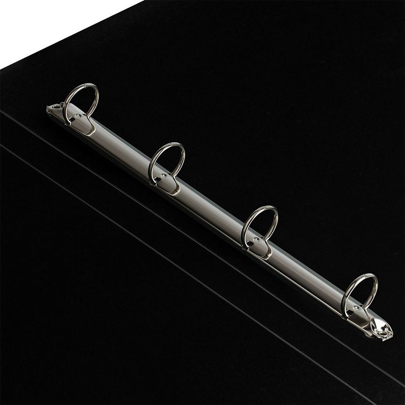 Папка на 4 кольцах СТАММ "Герб" А4, 40мм, 700мкм, пластик, черный 