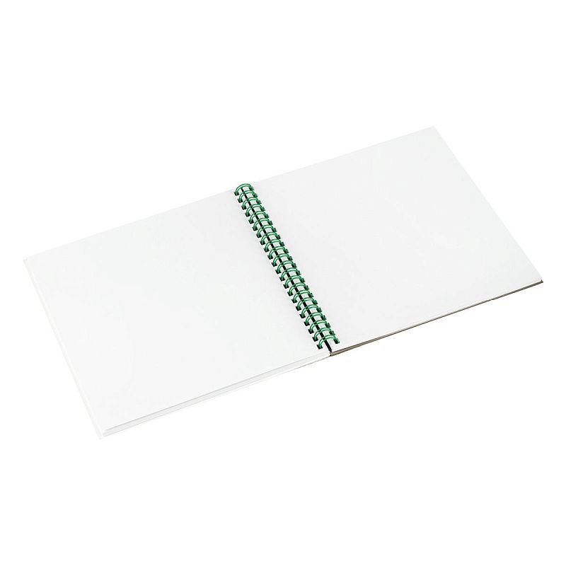 Скетчбук для графики и эскизов 40л., 190*190 Greenwich Line "Crystal. Emerald Stone", на гребне, 160г/м2