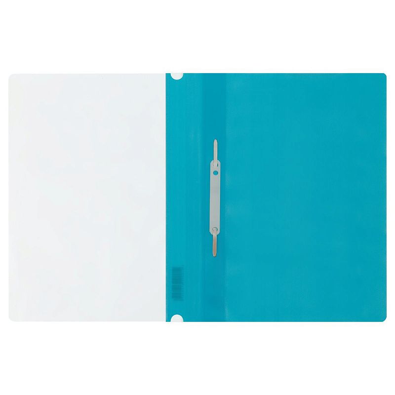 Папка-скоросшиватель пластик. СТАММ А4, 180мкм, бирюзовая с прозр. верхом 