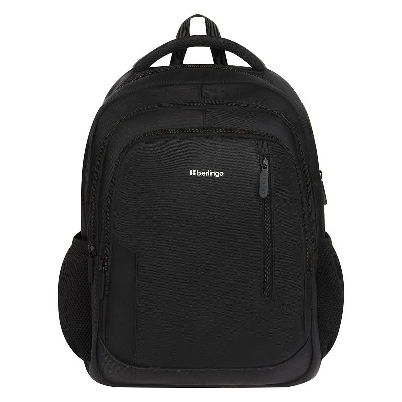 Рюкзак Berlingo City "Comfort black" 42*29*17см, 3 отделения, 3 кармана, отделение для ноутбука, эргономическая спинка