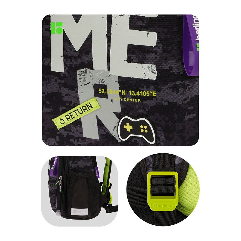 Ранец Berlingo Expert "Play the game" 37*28*16см, 2 отделения, 2 кармана, анатомическая спинка 