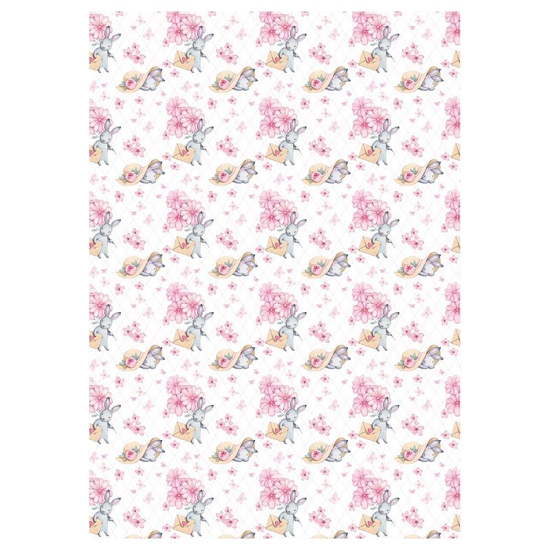 Упаковочная бумага глянц. 70*100см, MESHU "Tenderness", 80 г/м2, ассорти, 5 дизайнов