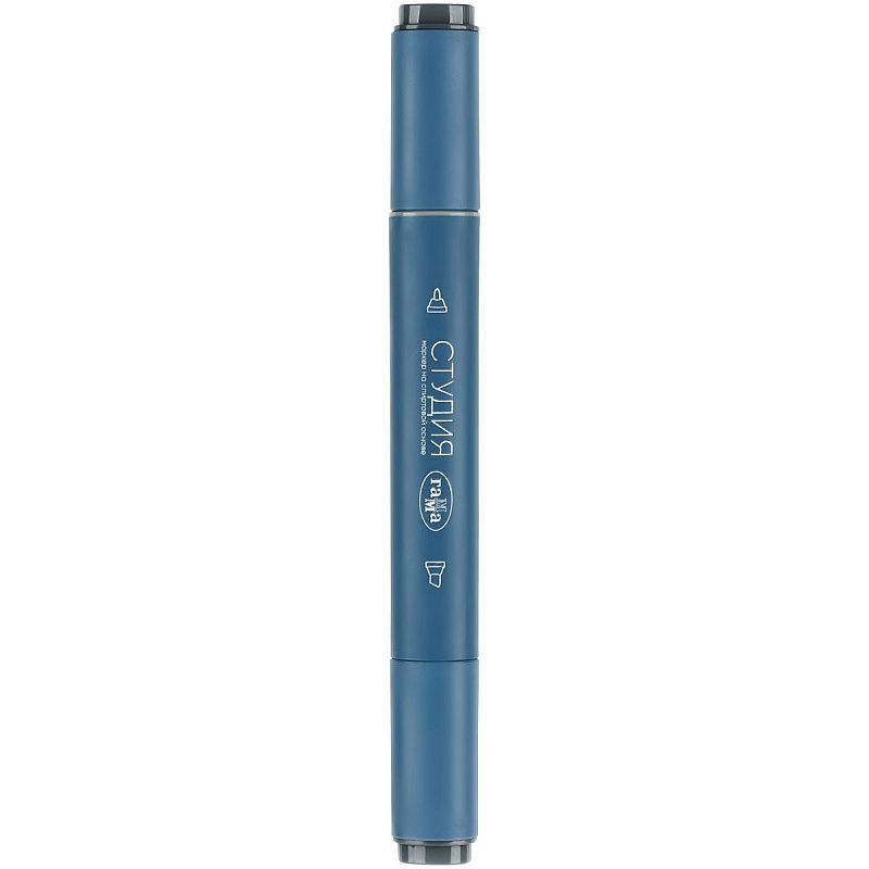 Маркер двусторонний для скетчинга Гамма "Студия", сланцево-серый, корпус трехгранный, пулевид./клиновид. наконечники