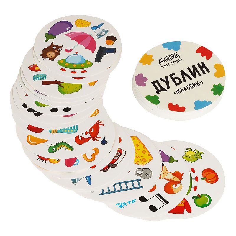 Игра настольная ТРИ СОВЫ "Дублик. Классик", 60 карточек, картонная коробка 