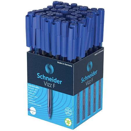 Ручка шариковая Schneider "Vizz F" синяя, 0,8мм 