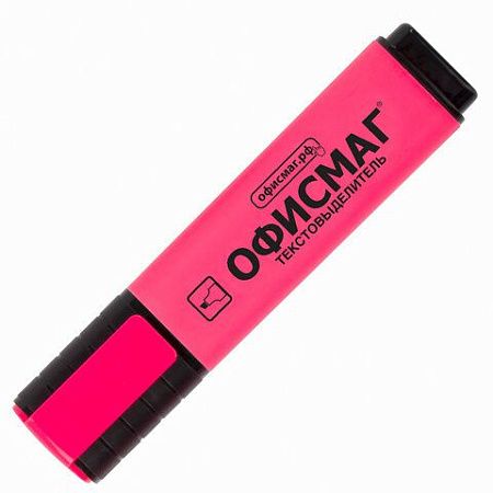 Текстовыделитель ОФИСМАГ, РОЗОВЫЙ, линия 1-5 мм, 151205 