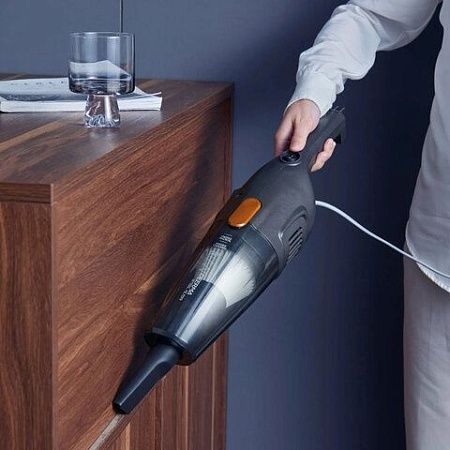 Пылесос вертикальный DEERMA DX115C, 2 в 1, потребляемая мощность 600 Вт, контейнер 1,2 л, черный