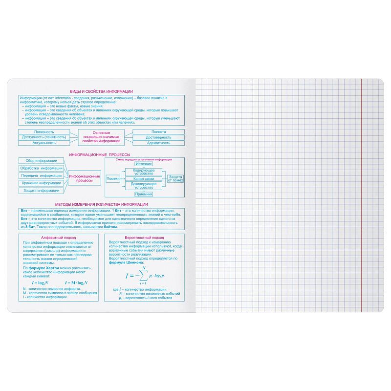 Тетрадь предметная 48л. BG "Крафт" - Информатика, матовая ламинация