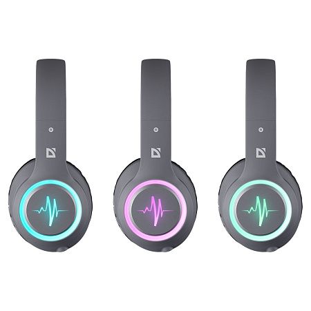 Наушники с микрофоном беспроводные Defender FreeMotion B571, Bluetooth, складные, MicroSD, разъем Type-C, черный