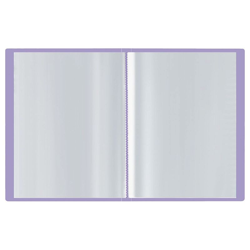Папка с 20 вкладышами СТАММ А4, 14мм, 500мкм, пластик, пастель, фиолетовая 