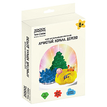 Набор для выращивания кристаллов 3в1 ТРИ СОВЫ "Лучистый. Коралл. Дерево", синий, желтый, зеленый