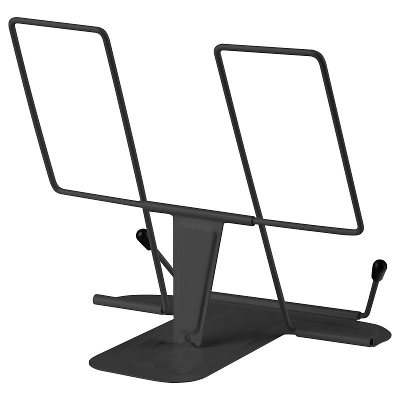 Подставка для книг СТАММ, металлическая, с упором, чёрная 