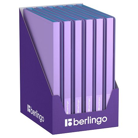 Папка с 30 вкладышами Berlingo "Haze", 17мм, 600мкм, с внутр. карманом, сиреневая, софт-тач 