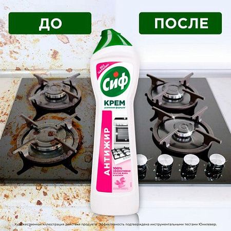 Чистящее средство 500 мл, CIF (Сиф) "Розовая свежесть", крем 