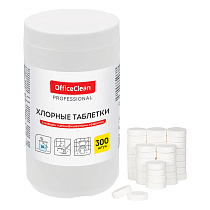 Хлорные таблетки OfficeClean Professional, с моющим и дезинфицирующим эффектом, 300 табл. 