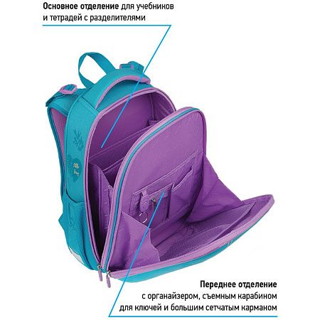 Ранец Berlingo Expert "Little foxy" 37*28*16см, 2 отделения, 2 кармана, анатомическая спинка 