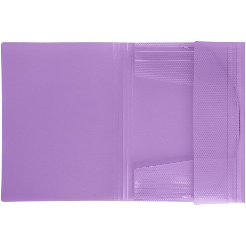 Папка на резинке СТАММ "Кристалл" А4, 500мкм, пластик, фиолетовая 