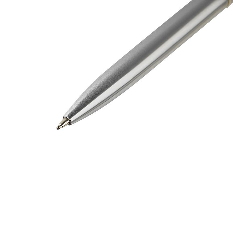 Ручка шариковая Luxor "Sterling" синяя, 1,0мм, корпус хром/золото, кнопочный механизм, футляр 