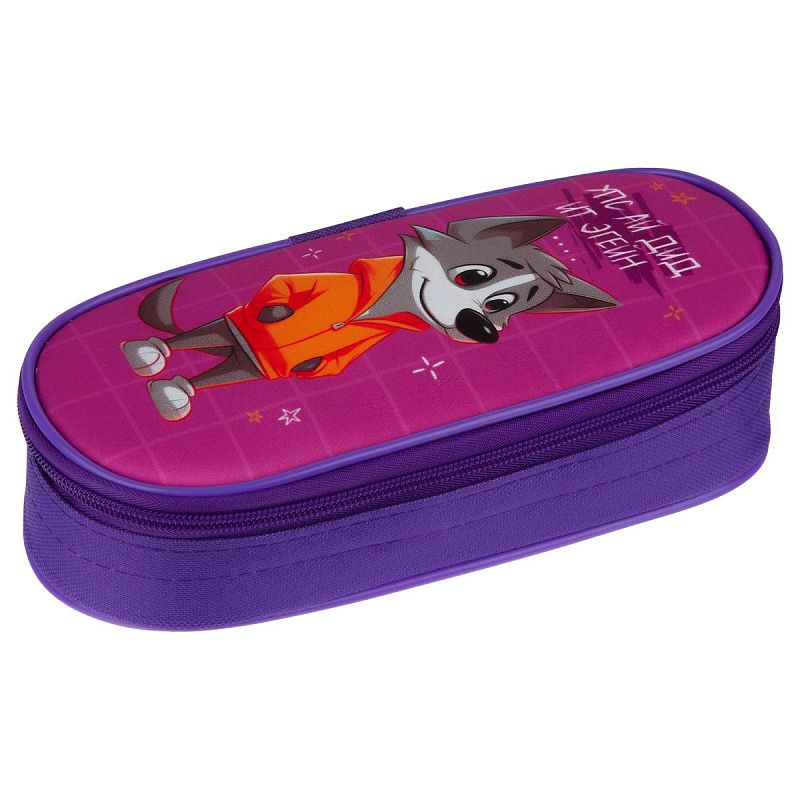 Пенал корпусный 1 отделение, 220*95*50 Мульти-Пульти "Упс", полиэстер 