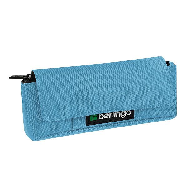 Пенал мягкий 1 отделение, 215*90*45 мм, Berlingo "Light blue focus", полиэстер, внутренний органайзер, магнит