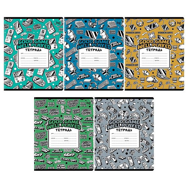 Тетрадь 12л., А5, линия BG "Good game"