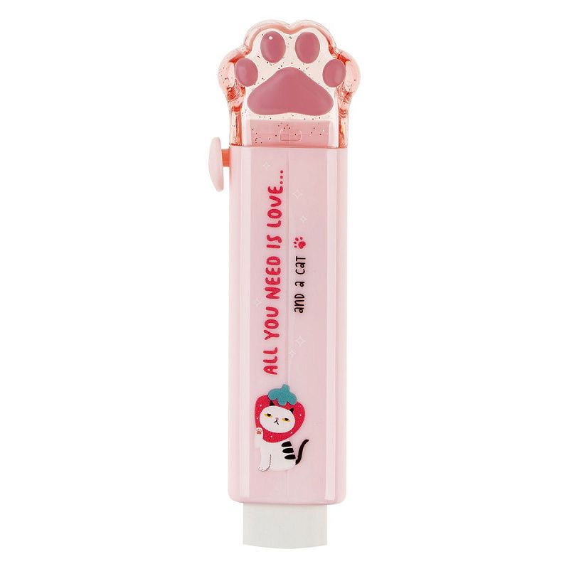 Ластик MESHU "Cat Paw", 93*28*17мм, термопластичная резина, блистер, европодвес, розовый 