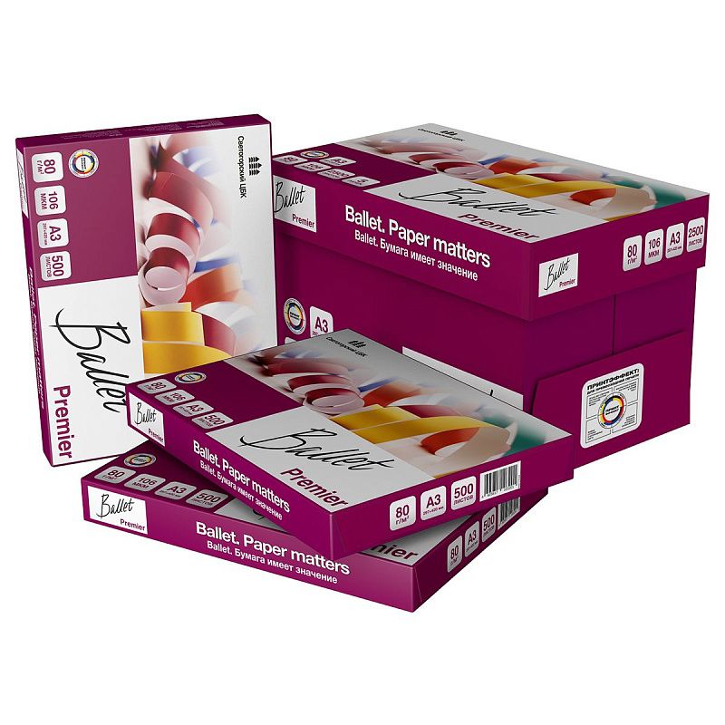 Бумага Ballet "Premier" А3, Марка А, 500л.