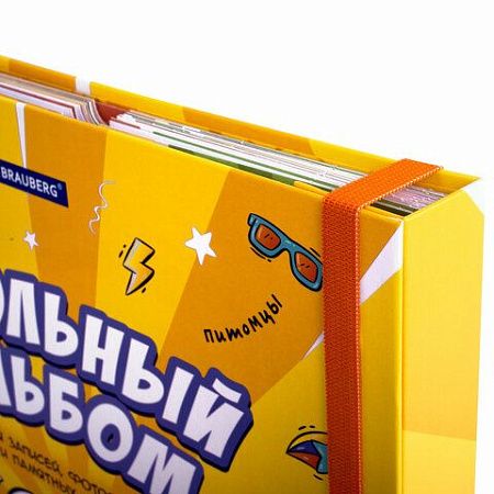 Папка-портфолио школьника, А4, ШКОЛЬНЫЙ АЛЬБОМ, 10 вкладышей, магнитный клапан 7БЦ, BRAUBERG, 115242 