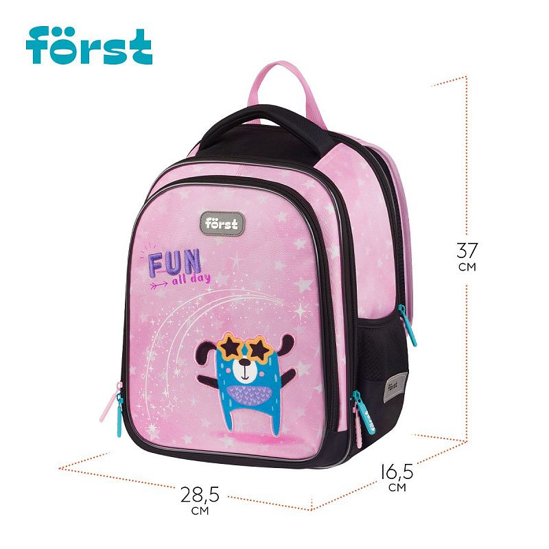 Рюкзак Först F-Cloud "FUN" 37*28,5*16,5см, 3 отделения, 3 кармана, анатомическая спинка 
