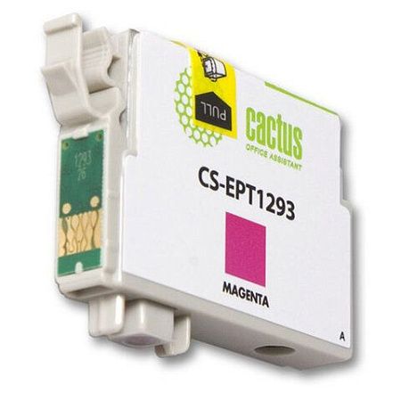 Картридж струйный CACTUS (CS-EPT1293) для EPSON Stylus B42WD/BX305W/BX625WD, пурпурный 