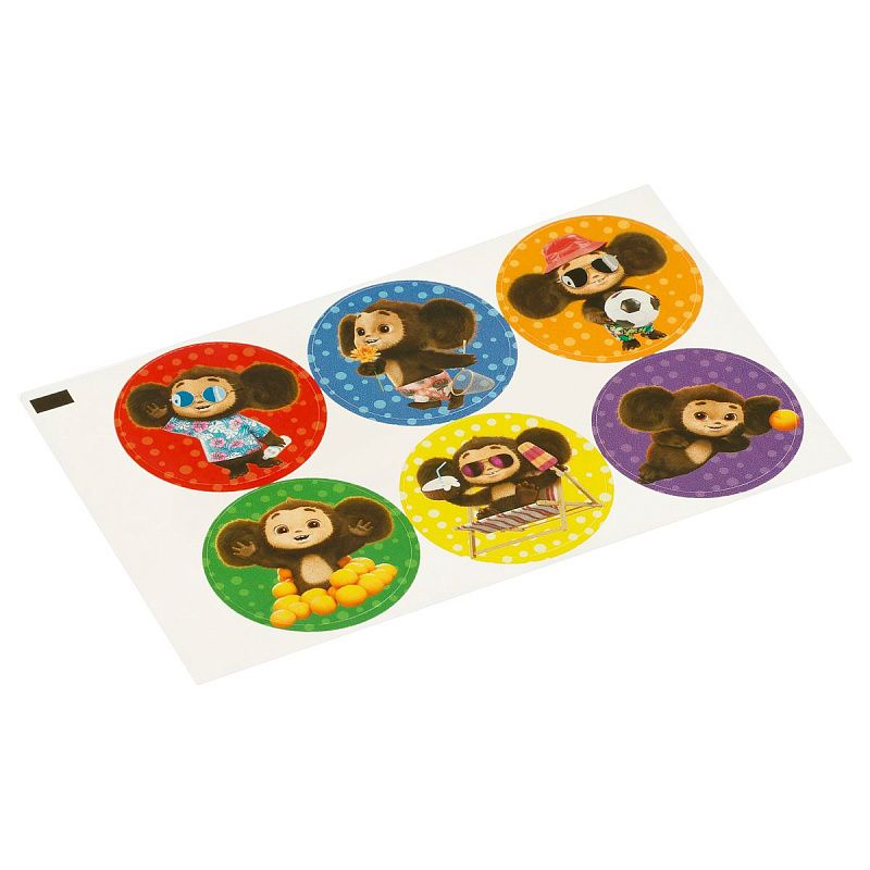 Краски пальчиковые классические с НАКЛЕЙКАМИ Мульти-Пульти "Чебурашка - Мои первые пальчиковые краски", 06 цветов, 210мл, для малышей, 1+, картон