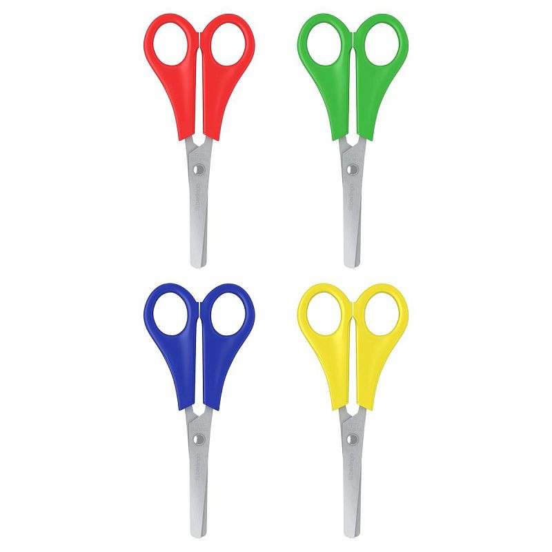 Ножницы детские Berlingo 13см, ассорти, европодвес 