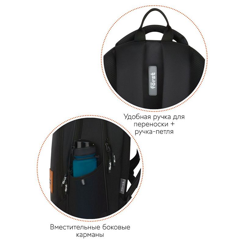 Рюкзак Först F-Junior "Be yourself" 38*29*18см, 3 отделения, 2 кармана, анатомическая спинка 