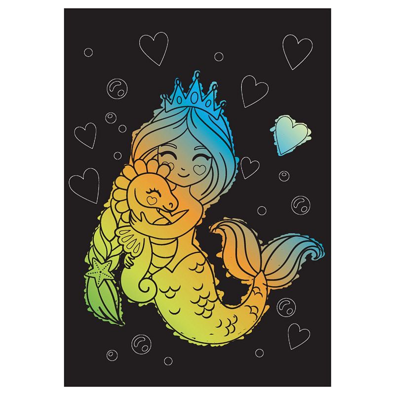 Гравюра Мульти-Пульти "Русалки", А5, градиентная основа, пакет с европодвесом