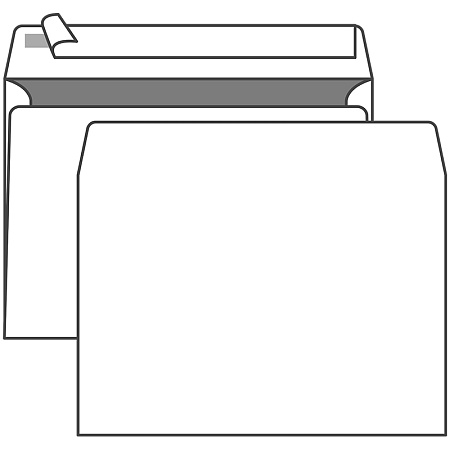 Конверт C4, KurtStrip, 229*324мм, б/подсказа, б/окна, отр. лента, внутр. запечатка