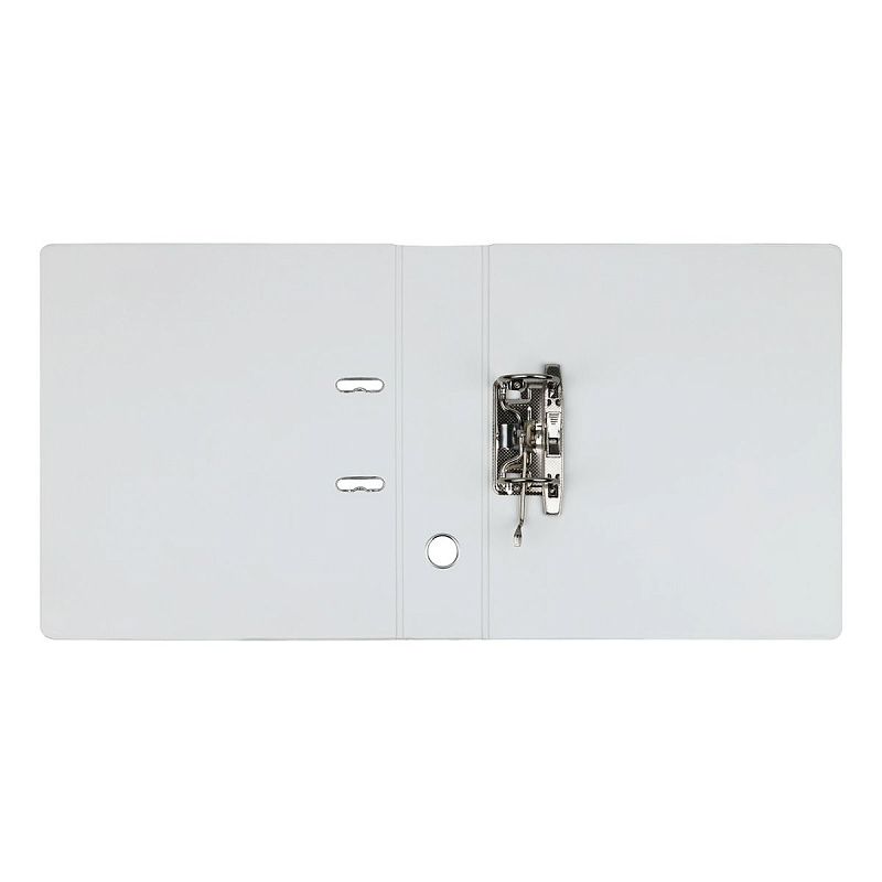 Папка-регистратор OfficeSpace, 70мм, ПВХ, с карманом на корешке, белая 