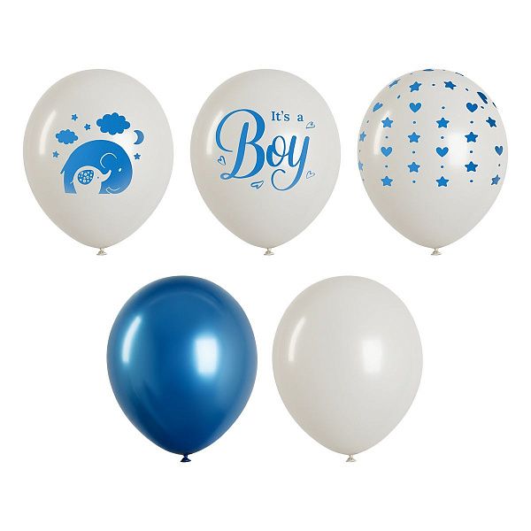 Воздушные шары, 10шт., М12/30см, MESHU "It's boy", пастель, ассорти