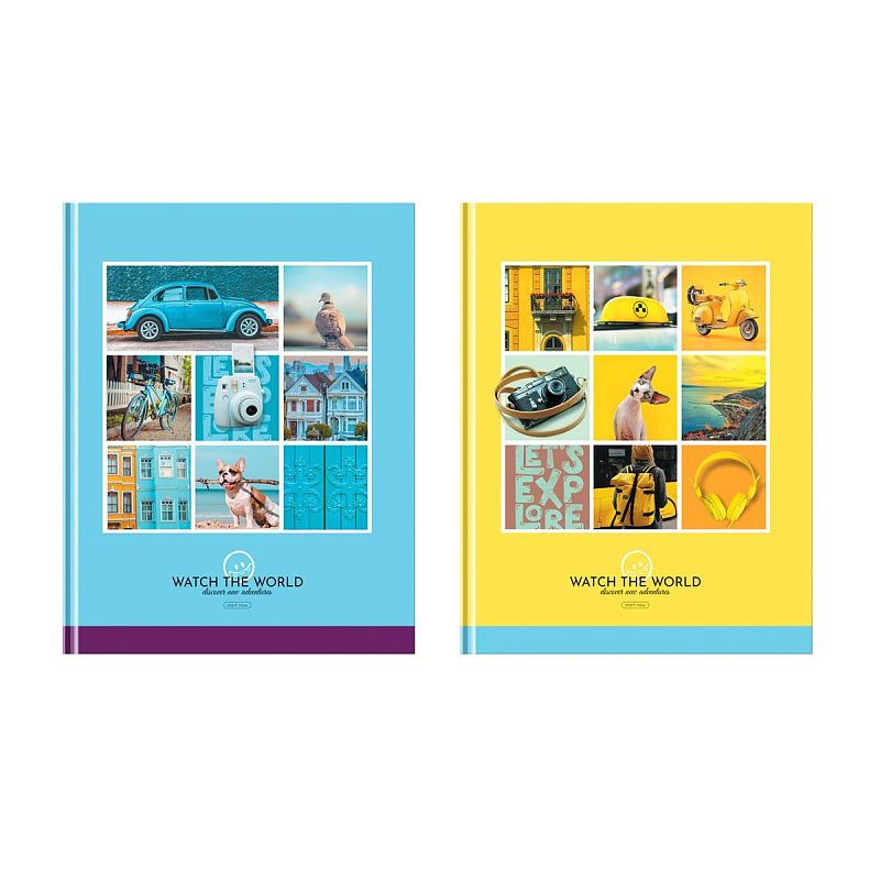 Бизнес-блокнот А5, 80л., евроформат, BG "Watch the world", глянцевая ламинация