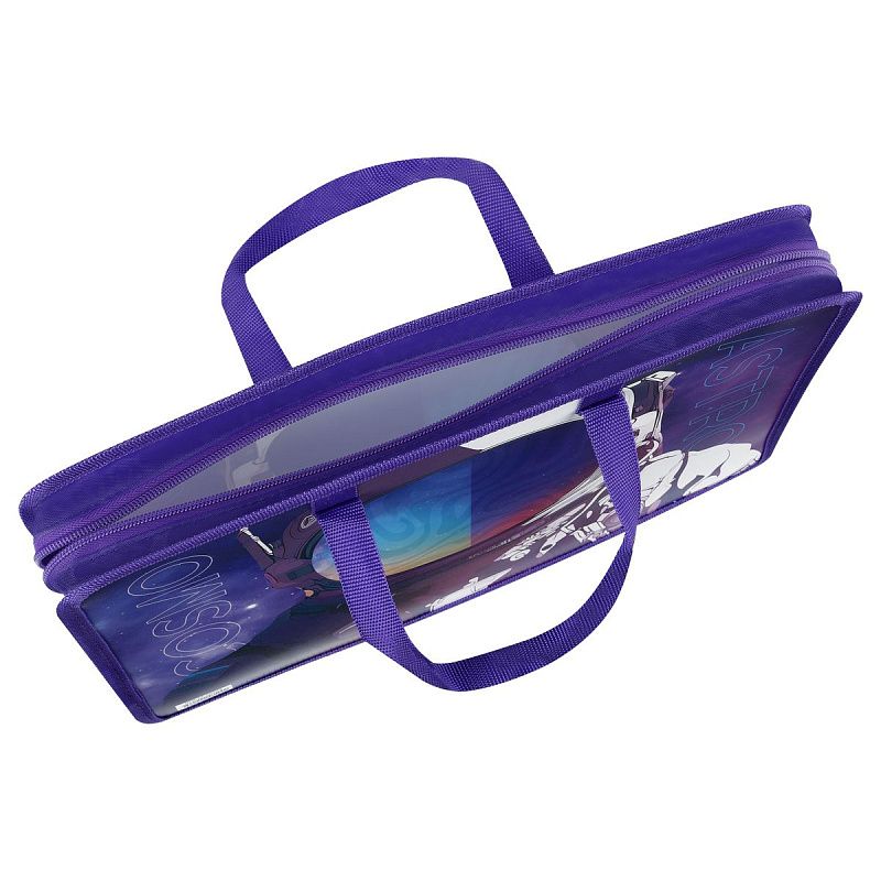 Папка с ручками А4 ArtSpace "Spaceman", пластик, на молнии, 45мм 