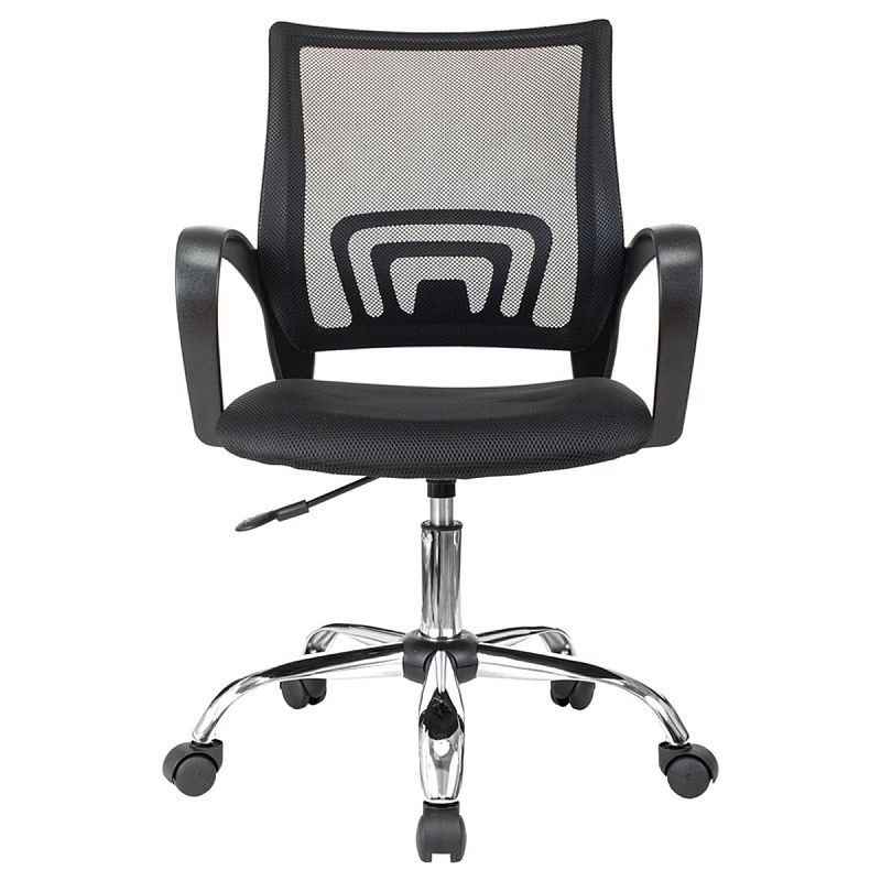 Кресло оператора Helmi HL-M95 R (695) "Airy", СН, спинка сетка черная/сиденье ткань TW черная, пиастра