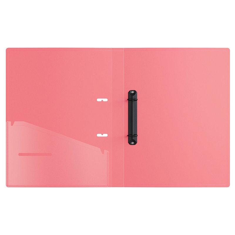 Папка на 2 кольцах Berlingo "Your Way", А4, 24мм, 600мкм, коралловая, D-кольца, с внутр. карманом 